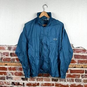 Vintage Ron Jon Surf Shop Jacket Size Small Blue Nylon Zip Up Windbreaker 90s